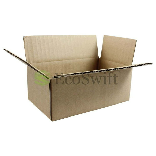EcoSwift 10 6x4x3 Corrugated Cardboard Packing Boxes Mailing Moving Shipping Box Cartons 